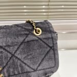 Chanel Maxi Flapbag Washed Denim And Gold Tone Metal Black 30Cm As5727 B22144 94305 - Image 7
