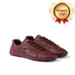 [Super Vip 1:1] Prada Montecarlo Re Edition 2005 Antiqued Nappa Leather Sneakers Burgundy 4E1165 EFX F0007 F G000