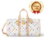 [Super Vip 1:1] Louis Vuitton X Murakami Keepall Bandoulière 45 White 45Cm M13742