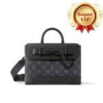 [Super Vip 1:1] Louis Vuitton Steamer PM Monogram Eclipse Canvas Black 25Cm M46953