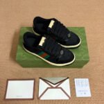 Gucci Women Screener Sneaker Black Leather 840305 FAES7 1059 - Image 4