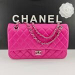 Chanel Classic Medium Flap Bag With Silver Hardware Pink 25Cm - Image 2