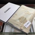 Chanel Camellia Cashmere Scarf Beige - Image 5