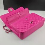 Chanel Classic Medium Flap Bag With Silver Hardware Pink 25Cm - Image 5