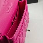 Chanel Classic Medium Flap Bag With Silver Hardware Pink 25Cm - Image 6