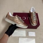 Gucci Women G75 Sneaker Bronze Textured Leather ‎857910 AAFL8 7643 - Image 2