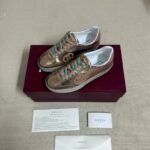 Gucci Women G75 Sneaker Bronze Textured Leather ‎857910 AAFL8 7643 - Image 6