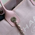 Chanel Small Deauville Shopping Tote Bag Mixed Fibers Pink 33Cm AS3257 B07300 NH622 - Image 4