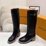 [Super Vip 1:1] Louis Vuitton LV Biker High Boot Black 1AGM85 - Image 2