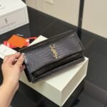 Saint Laurent Sunset Embossed Clutch Black 22Cm - Image 2