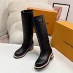 [Super Vip 1:1] Louis Vuitton LV Biker High Boot Black 1AGM85 - Image 4