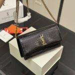 Saint Laurent Sunset Embossed Clutch Black 22Cm - Image 3
