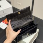 Saint Laurent Sunset Embossed Clutch Black 22Cm - Image 8
