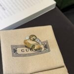 Gucci Blondie Wide Crystal Ring Gold 837231 JAAHV 8062 - Image 3