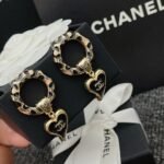 Chanel Classic Love Double C Logo Leopard Round Earrings - Image 5