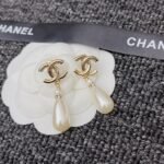 Chanel Cc Pearl Drop Earrings A98327 - Image 5