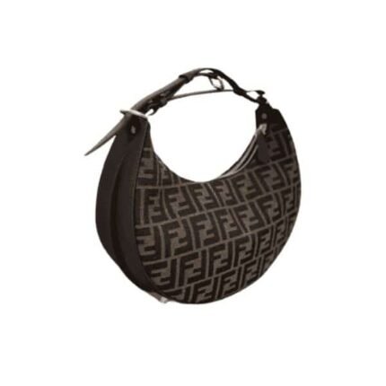 Fendigraphy Small Vintage Gold Metal Leather Bag 28Cm