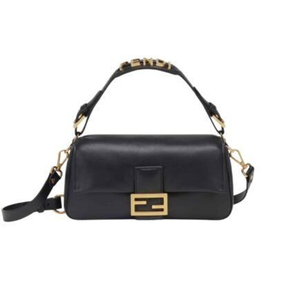 Fendi Baguette Bag Black Leather 25Cm 8Br822Apg6F1Cfj