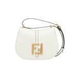 Fendi C’Mon Mini White Leather Bag 20Cm 8Bs082Aq0Lf1550