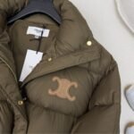 Celine Down Jacket Polyester Kaki - Image 5