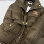 Celine Down Jacket Polyester Kaki - Image 7