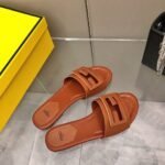 Fendi Baguette Brown Leather Slides 8R8136Ae7Tf1C4R - Image 9
