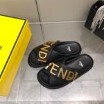 Fendi Fendigraphy Leather Slides Black 8X8289Ai1Rf1H1K - Image 3