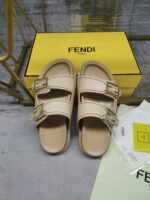Fendi Feel Leather Slides Beige 8X8326Na7F1Kcu - Image 5