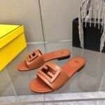 Fendi Baguette Brown Leather Slides 8R8136Ae7Tf1C4R - Image 6