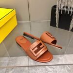 Fendi Baguette Brown Leather Slides 8R8136Ae7Tf1C4R - Image 5