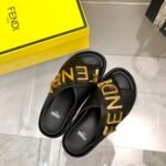 Fendi Fendigraphy Leather Slides Black 8X8289Ai1Rf1H1K - Image 9