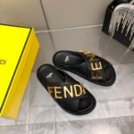 Fendi Fendigraphy Leather Slides Black 8X8289Ai1Rf1H1K - Image 10