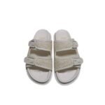 Fendi Feel Leather Sandals White