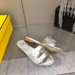 Fendi Baguette Silver Nappa Leather Slides 8R8136Ai16F0Ge7 - Image 5