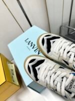 Fendi Match Leather Low Tops White And Black - Image 5