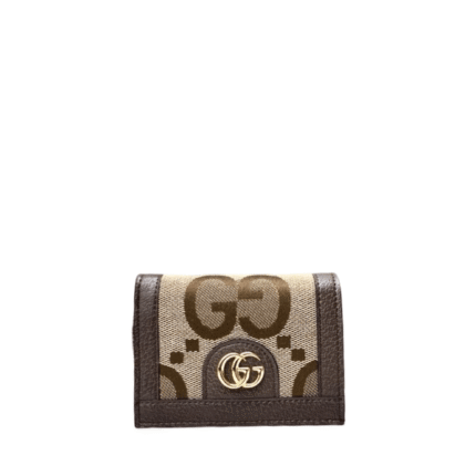 Gucci Monogram Canvas Short Wallet Dark Brown 11Cm