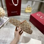 Gucci Women’s Gg Platform Sandal Beige 816797 Fad9C 9745 - Image 4