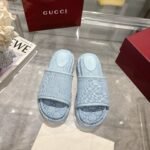 Gucci Women’s Gg Platform Sandal Light Blue ‎816797 Fad9D 4952 - Image 3