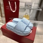 Gucci Women’s Gg Platform Sandal Light Blue ‎816797 Fad9D 4952 - Image 2