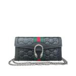 Gucci Women’S Dionysus Gg Supreme Chain Bag Black 19Cm