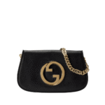 Gucci Blondie Shoulder Bag Black Leather 28Cm 699268 Uxx0G 1000