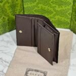 Gucci Monogram Canvas Short Wallet Dark Brown 11Cm - Image 3