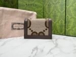 Gucci Monogram Canvas Short Wallet Dark Brown 11Cm - Image 6