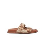 Fendi Feel Leather Sandals Brown 8X8326Ao0Df1Lr0