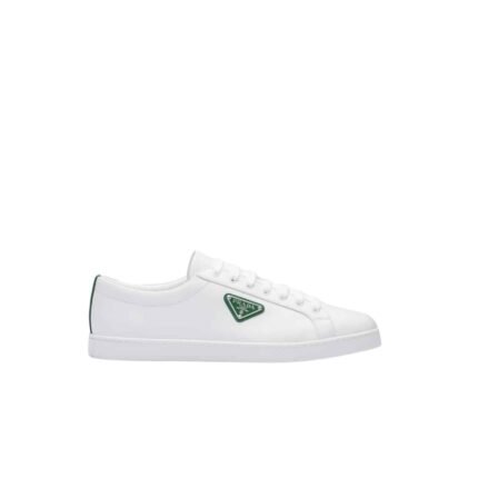 Prada Brushed Sneaker Leather White White Mango 2Ee376 3F0E F0Djt