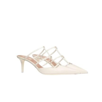Valentino Garavani Rockstud Wispy Mule In Calfskin White 4W0S0Jb1Act 098