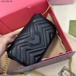 Gucci Gg Marmont Leather Super Mini Bag Black 17Cm 476433 Dtdct 1000 - Image 8
