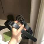 Gucci Gg Marmont Thin Belt Black Leather 414516 18Yxv 1000 - Image 6