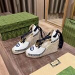 Gucci Gg Canvas Wedge Espadrilles White - Image 2