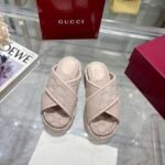 Gucci Women’s Gg Platform Sandal Light Pink 816798 Fad9D 6845 - Image 4